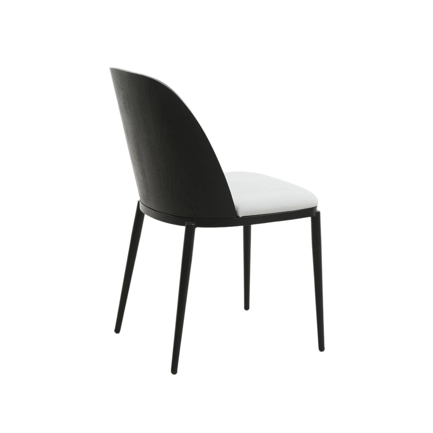 Voren 7-Piece Dining Set with 55" Rectangular Dining Table in Black Glass Top and 6 Leather/Velvet/Suede Fabric Dining Chairs - Elax Furniture
