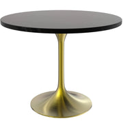 Verve 5-Piece Dining Set with 36" Round MDF Top Table and 4 Leather/Suede Fabric/Velvet Dining Side Chairs - Elax Furniture