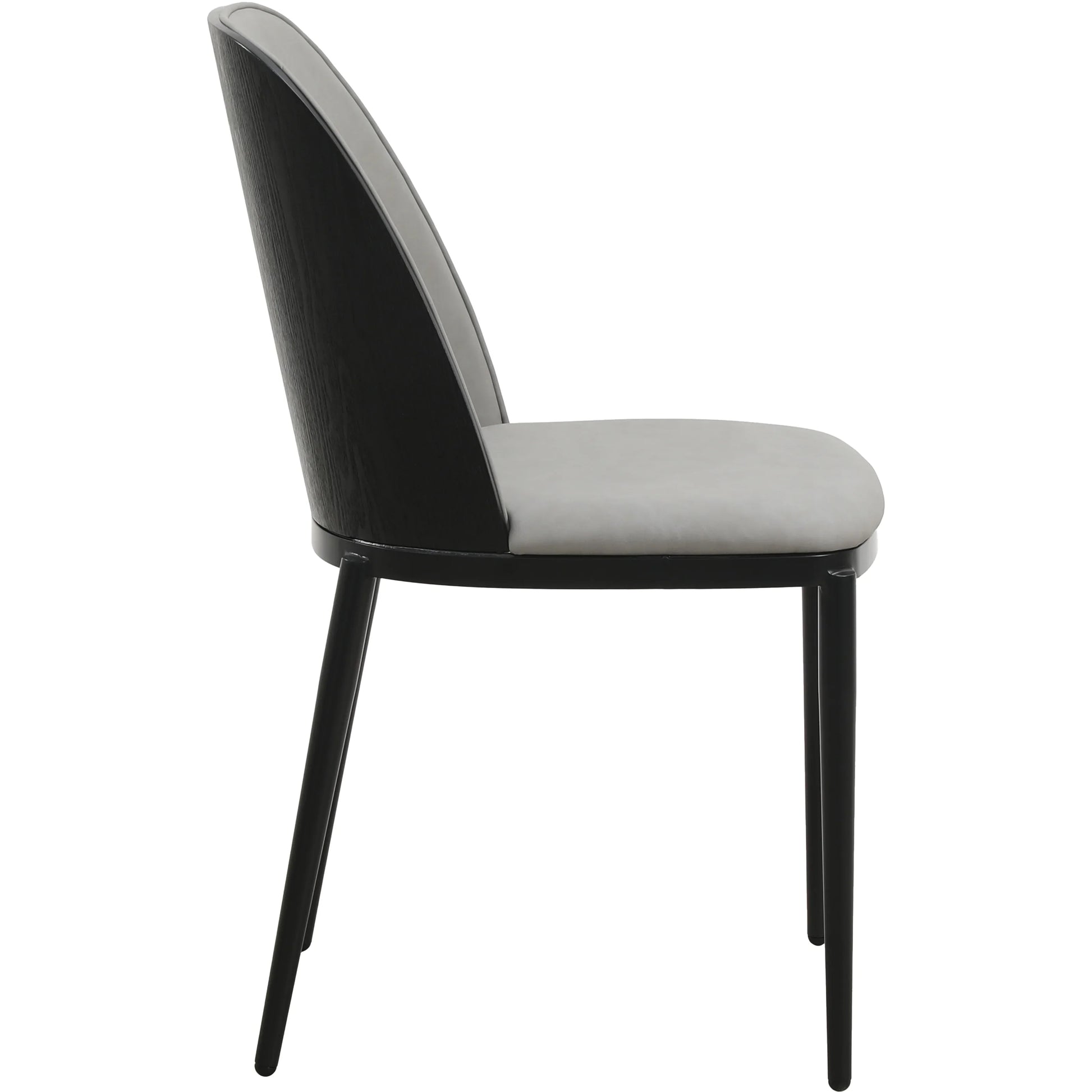 Voren 7-Piece Dining Set with 55" Rectangular Dining Table in Black Glass Top and 6 Leather/Velvet/Suede Fabric Dining Chairs - Elax Furniture