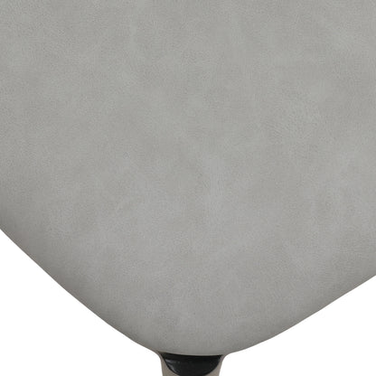 Zayle 7-Piece Dining Set with 55" Rectangular Dining Table in White Grey Sintered Stone Top and 6 Leather Dining Chairs - Elax Furniture