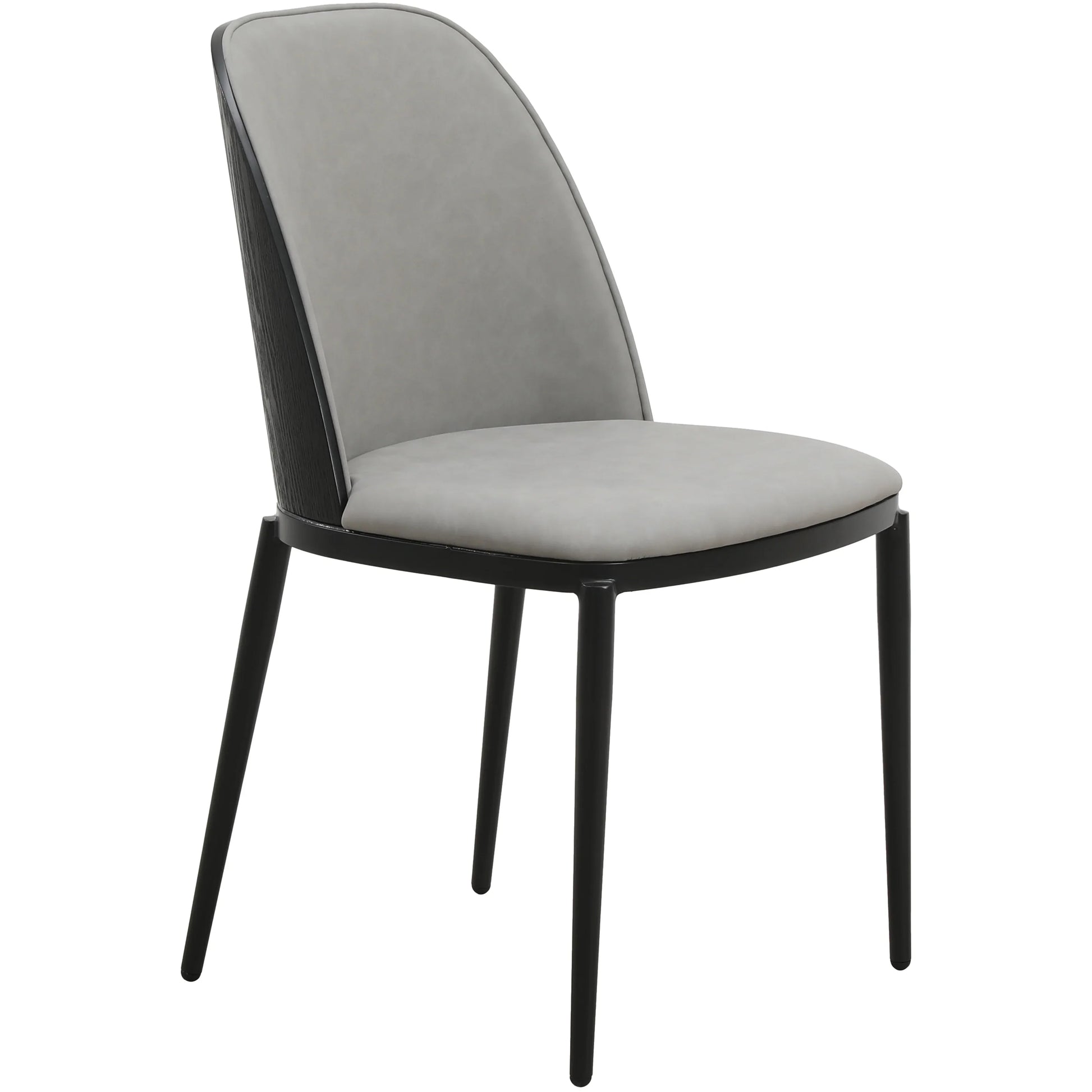 Zayle 7-Piece Dining Set with 55" Rectangular Dining Table in White Grey Sintered Stone Top and 6 Leather Dining Chairs - Elax Furniture