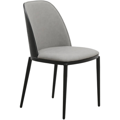 Tule Dining Side Chair with Upholstered Seat and Powder-Coated Steel Frame - Elax Furniture