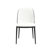 Verve 5-Piece Dining Set with 36" Round MDF Top Table and 4 Leather/Suede Fabric/Velvet Dining Side Chairs - Elax Furniture