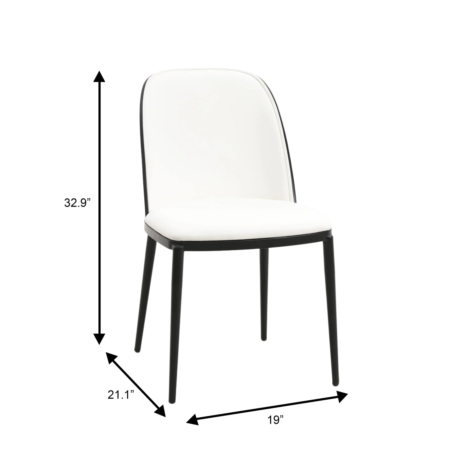 Voren 7-Piece Dining Set with 55" Rectangular Dining Table in Black Glass Top and 6 Leather/Velvet/Suede Fabric Dining Chairs - Elax Furniture