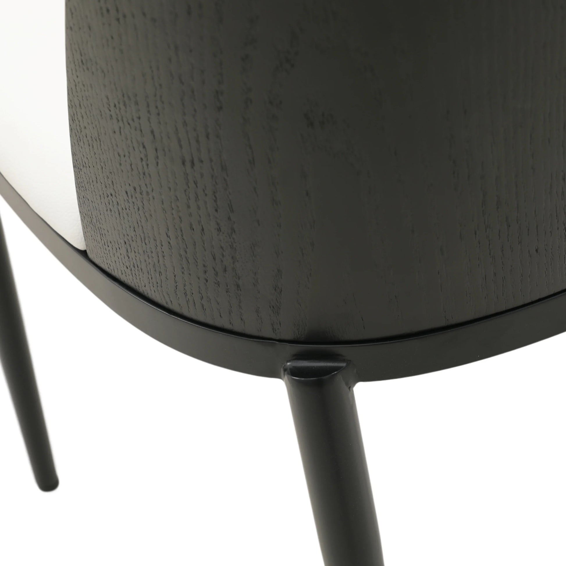 Zayle 7-Piece Dining Set with 55" Rectangular Dining Table in Black/Gold Sintered Stone Top and 6 Leather Dining Chairs - Elax Furniture