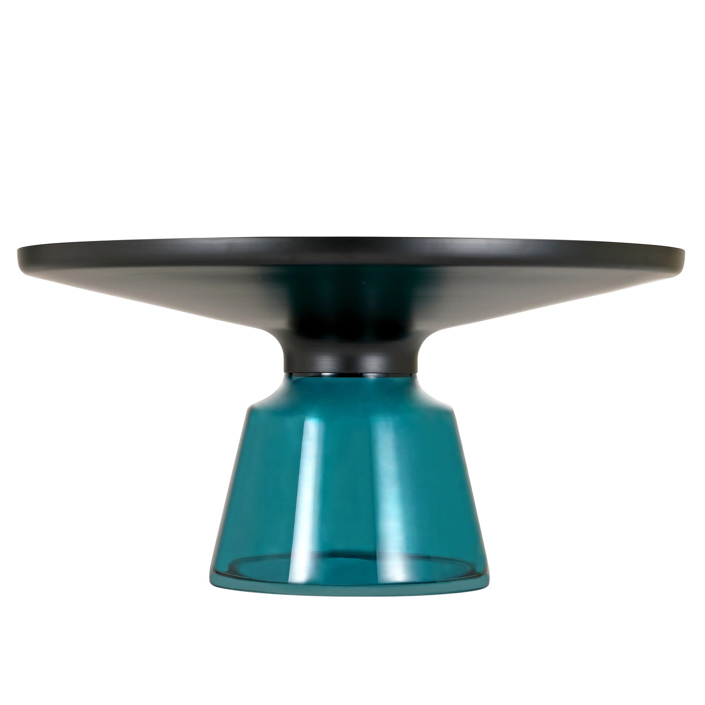 Tully Collection Coffee Table – Black/Gold Rim, Black Glass/Sintered Stone Top - Elax Furniture