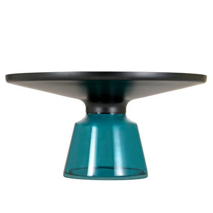 Tully Collection Coffee Table – Black/Gold Rim, Black Glass/Sintered Stone Top - Elax Furniture