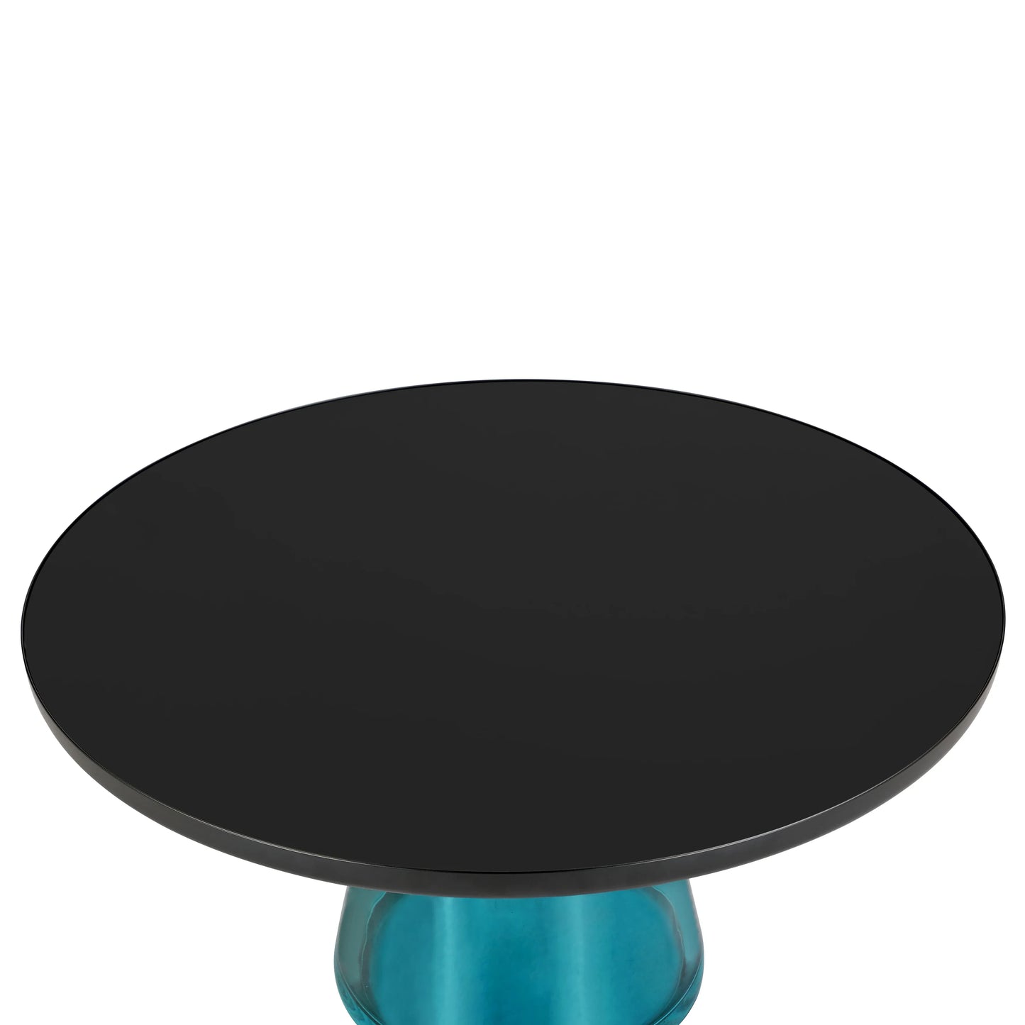 Tully Collection Coffee Table – Black/Gold Rim, Black Glass/Sintered Stone Top - Elax Furniture