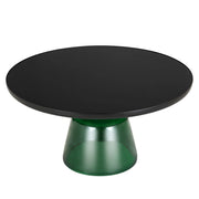 Tully Collection Coffee Table – Black/Gold Rim, Black Glass/Sintered Stone Top - Elax Furniture
