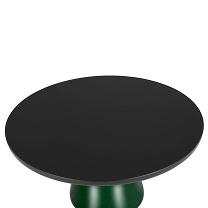Tully Collection Coffee Table – Black/Gold Rim, Black Glass/Sintered Stone Top - Elax Furniture