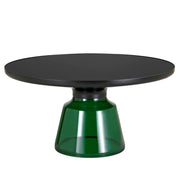 Tully Collection Coffee Table – Black/Gold Rim, Black Glass/Sintered Stone Top - Elax Furniture