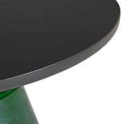 Tully Collection Coffee Table – Black/Gold Rim, Black Glass/Sintered Stone Top - Elax Furniture