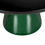 Tully Collection Coffee Table – Black/Gold Rim, Black Glass/Sintered Stone Top - Elax Furniture