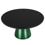 Tully Collection Coffee Table – Black/Gold Rim, Black Glass/Sintered Stone Top - Elax Furniture