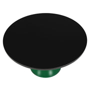 Tully Collection Coffee Table – Black/Gold Rim, Black Glass/Sintered Stone Top - Elax Furniture
