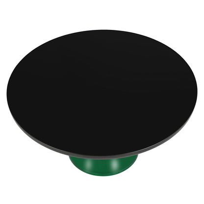 Tully Collection Coffee Table – Black/Gold Rim, Black Glass/Sintered Stone Top - Elax Furniture