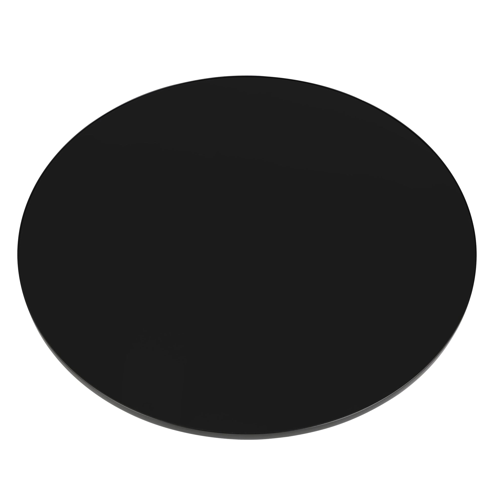 Tully Collection Coffee Table – Black/Gold Rim, Black Glass/Sintered Stone Top - Elax Furniture