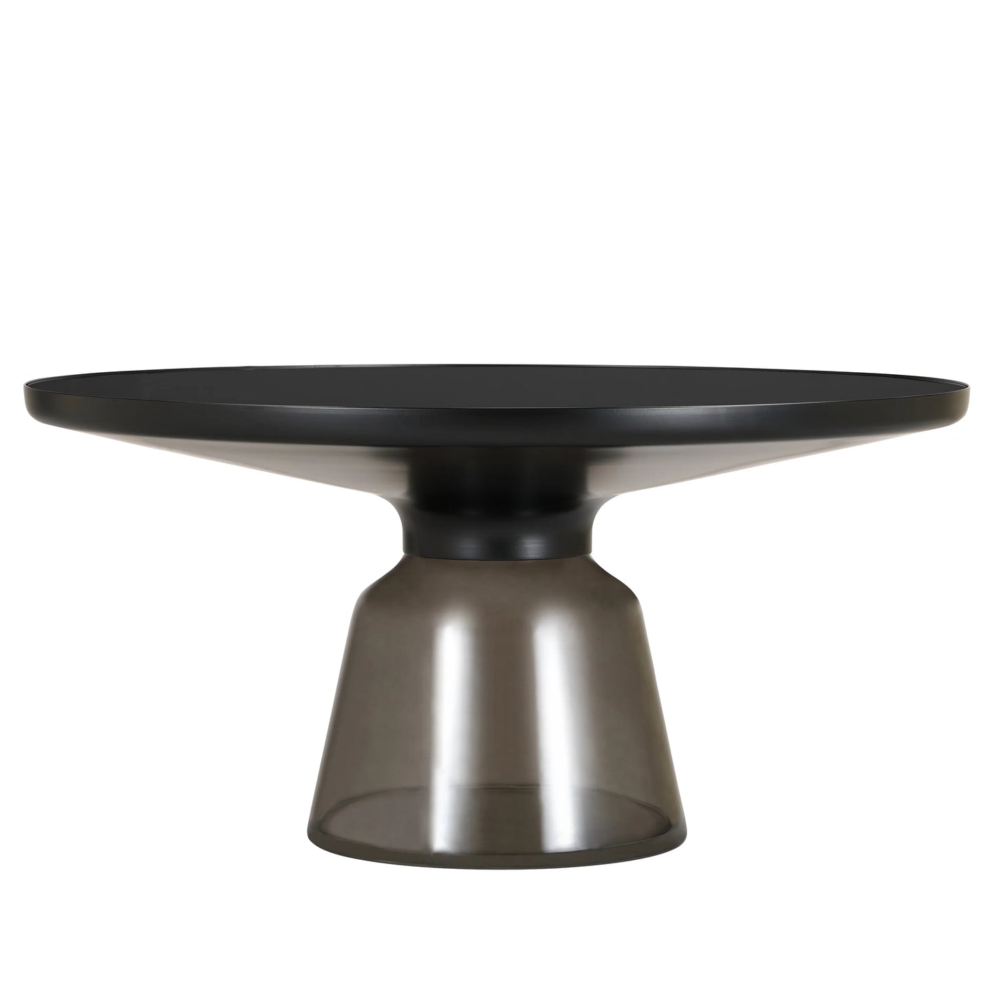Tully Collection Coffee Table – Black/Gold Rim, Black Glass/Sintered Stone Top - Elax Furniture