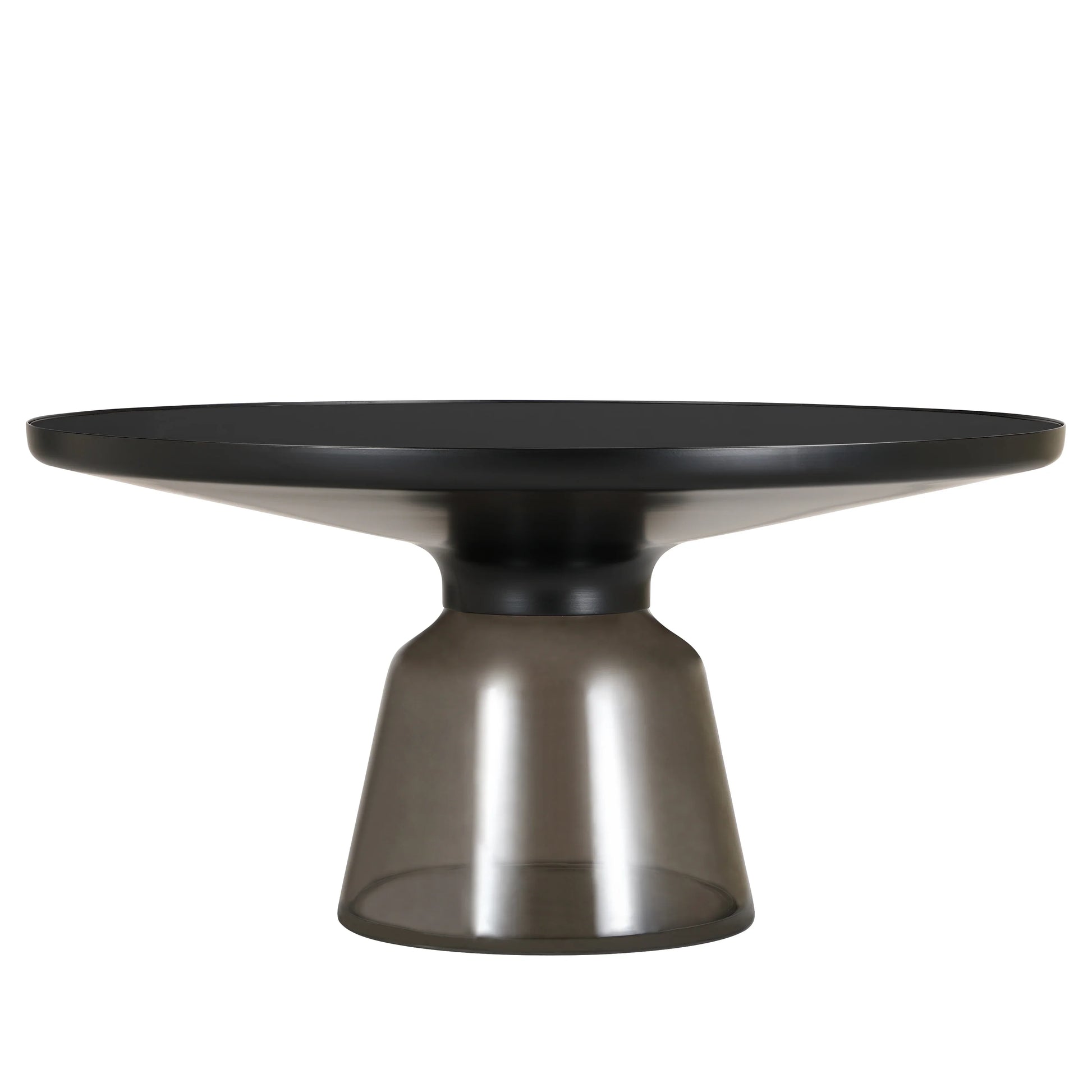Tully Collection Coffee Table – Black/Gold Rim, Black Glass/Sintered Stone Top - Elax Furniture