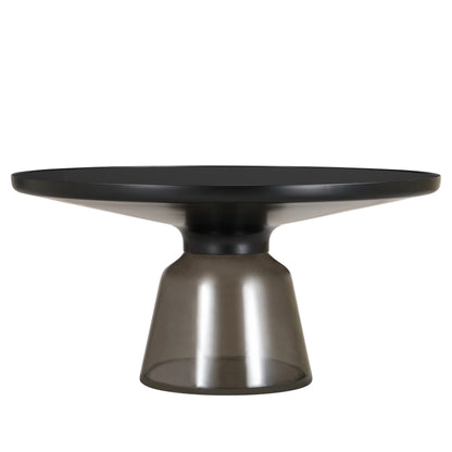 Tully Collection Coffee Table – Black/Gold Rim, Black Glass/Sintered Stone Top - Elax Furniture