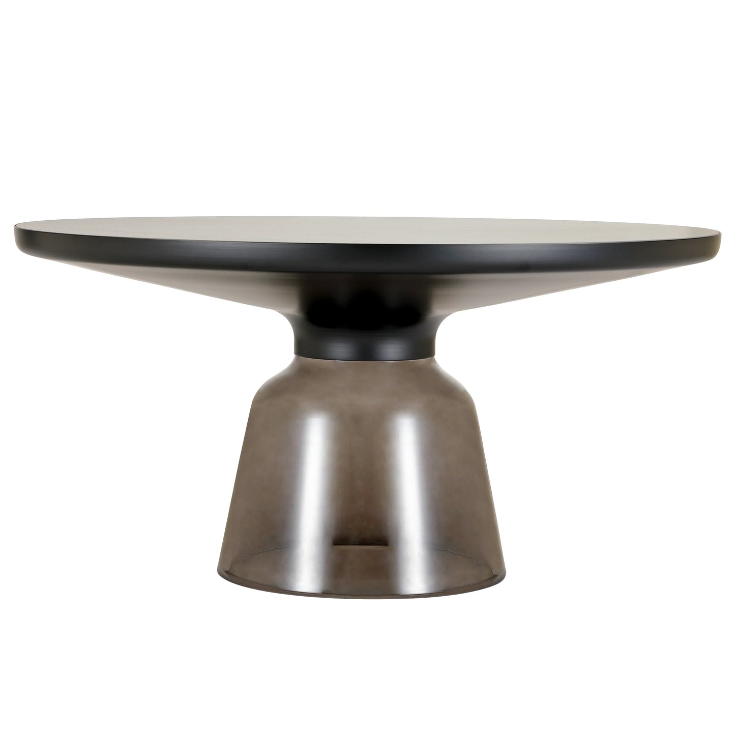 Tully Collection Coffee Table – Black/Gold Rim, Black Glass/Sintered Stone Top - Elax Furniture