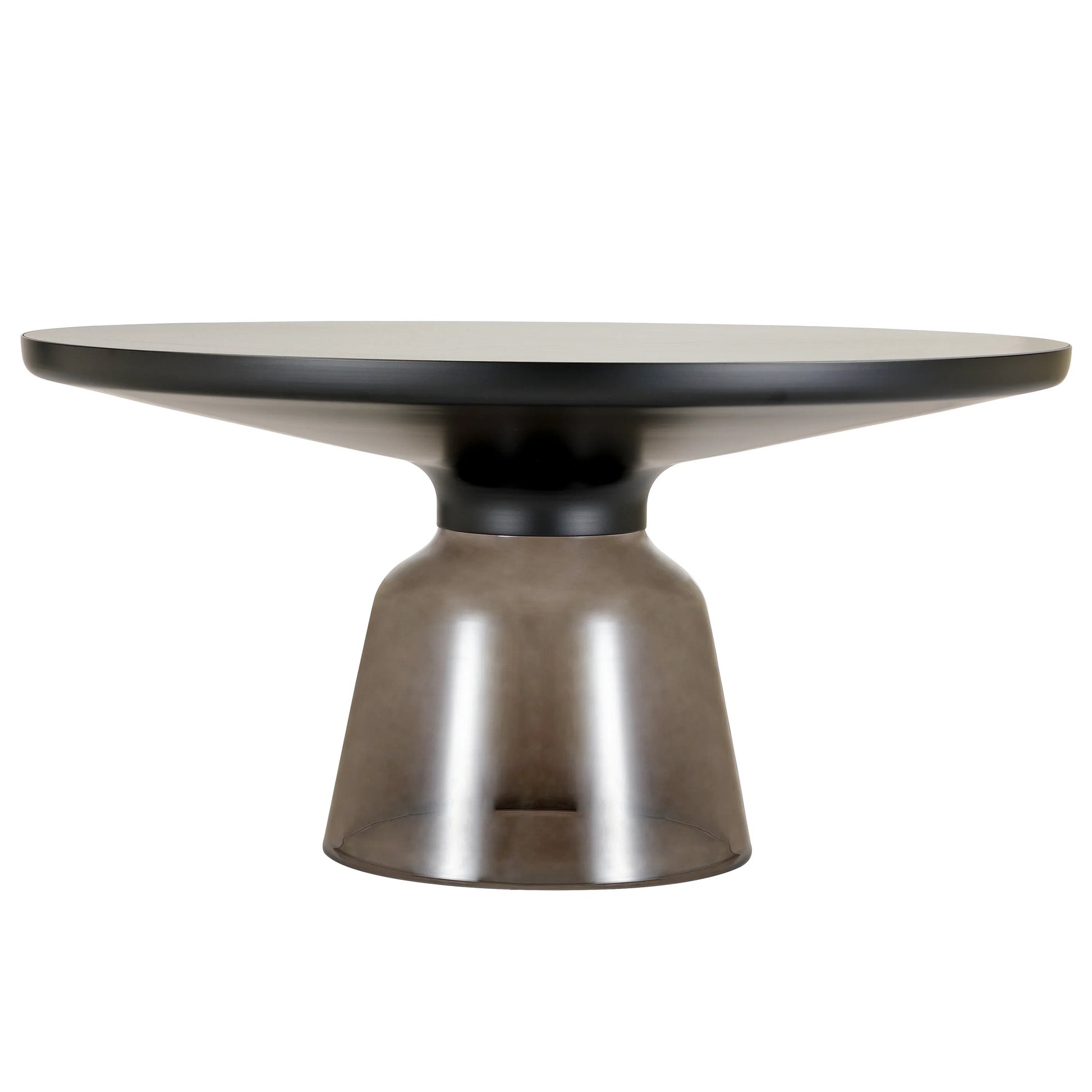 Tully Collection Coffee Table – Black/Gold Rim, Black Glass/Sintered Stone Top - Elax Furniture