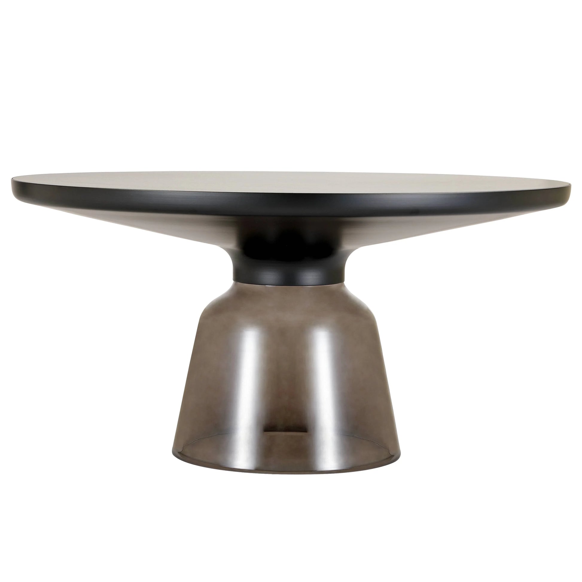 Tully Collection Coffee Table – Black/Gold Rim, Black Glass/Sintered Stone Top - Elax Furniture