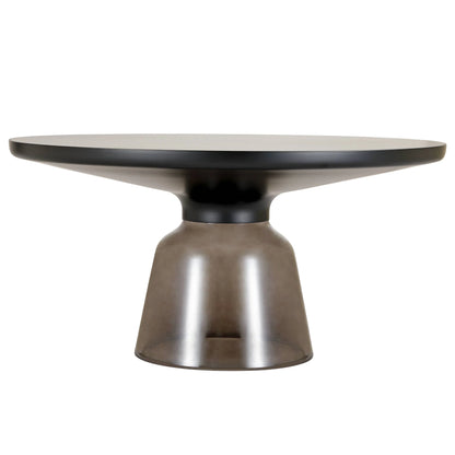 Tully Collection Coffee Table – Black/Gold Rim, Black Glass/Sintered Stone Top - Elax Furniture