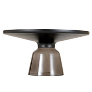 Tully Collection Coffee Table – Black/Gold Rim, Black Glass/Sintered Stone Top - Elax Furniture