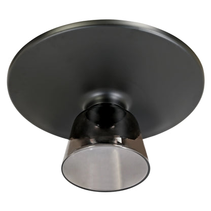 Tully Collection Coffee Table – Black/Gold Rim, Black Glass/Sintered Stone Top - Elax Furniture