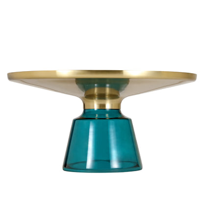 Tully Collection Coffee Table – Black/Gold Rim, Black Glass/Sintered Stone Top - Elax Furniture