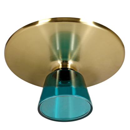 Tully Collection Coffee Table – Black/Gold Rim, Black Glass/Sintered Stone Top - Elax Furniture