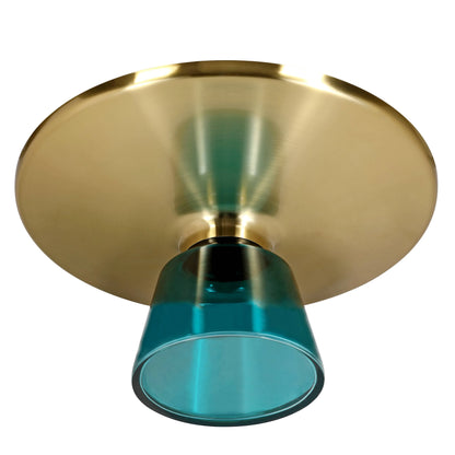 Tully Collection Coffee Table – Black/Gold Rim, Black Glass/Sintered Stone Top - Elax Furniture