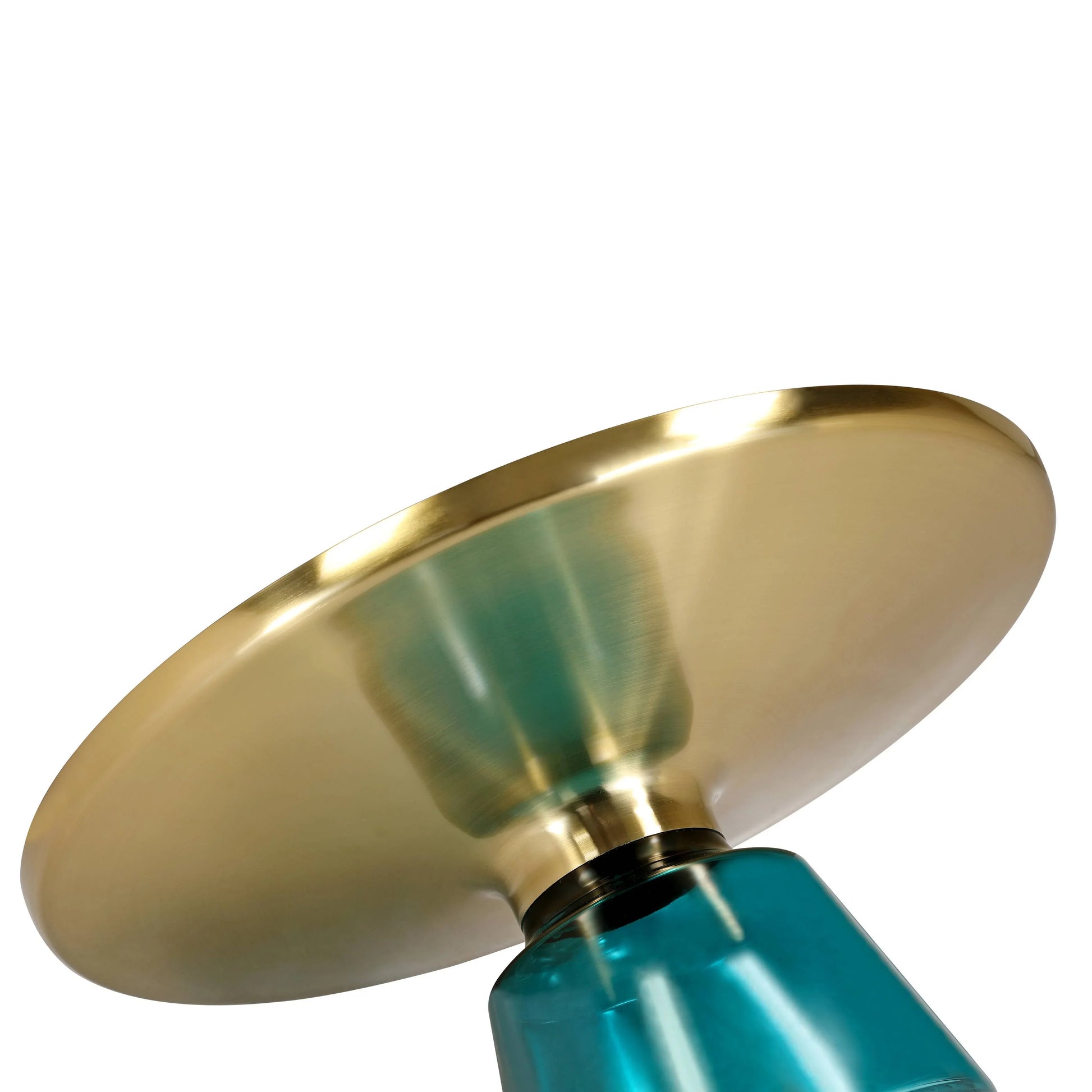 Tully Collection Coffee Table – Black/Gold Rim, Black Glass/Sintered Stone Top - Elax Furniture