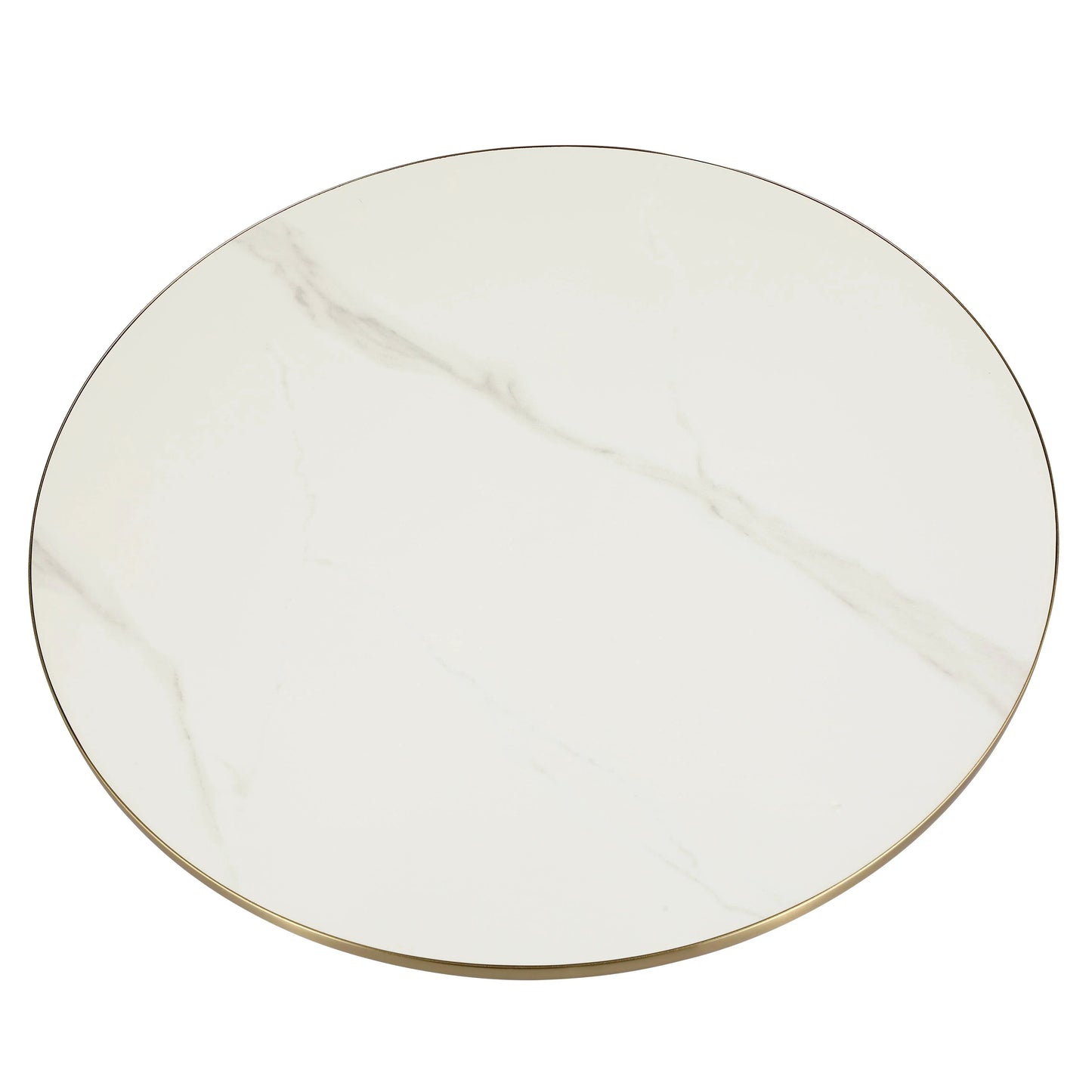 Tully Collection Coffee Table – Black/Gold Rim, Black Glass/Sintered Stone Top - Elax Furniture