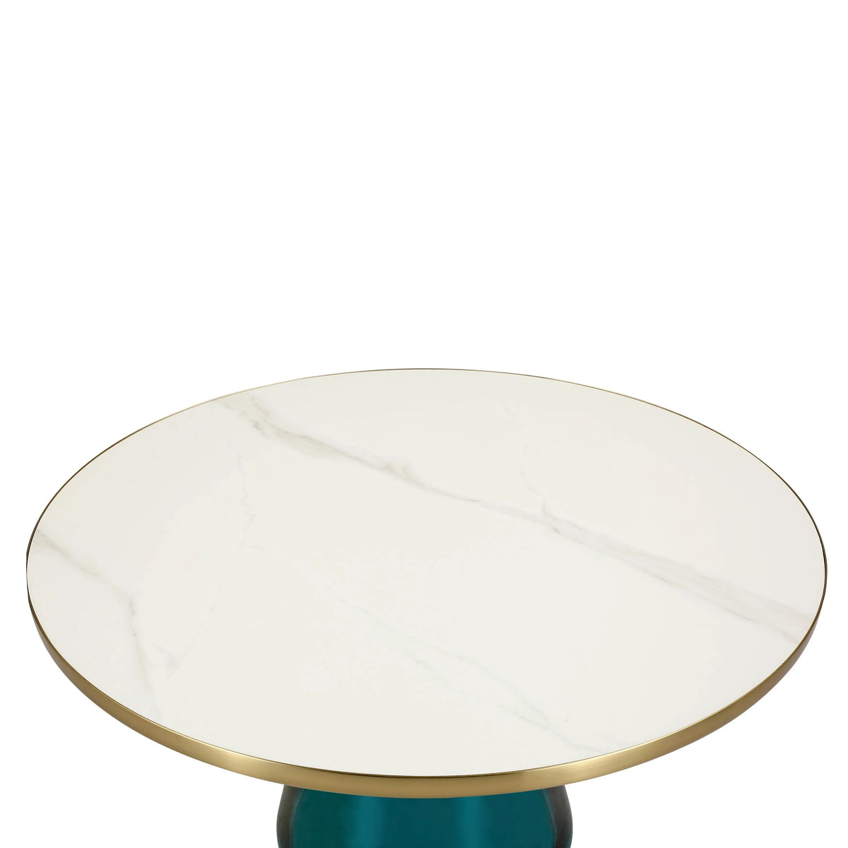 Tully Collection Coffee Table – Black/Gold Rim, Black Glass/Sintered Stone Top - Elax Furniture
