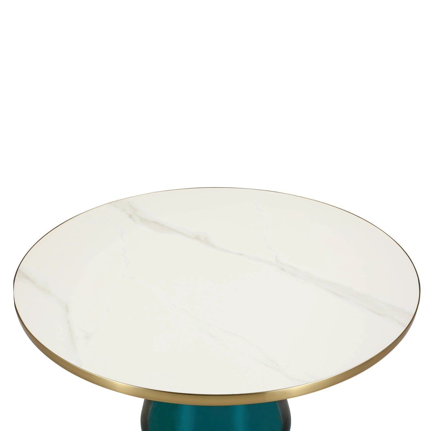 Tully Collection Coffee Table – Black/Gold Rim, Black Glass/Sintered Stone Top - Elax Furniture