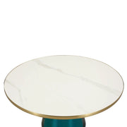 Tully Collection Coffee Table – Black/Gold Rim, Black Glass/Sintered Stone Top - Elax Furniture