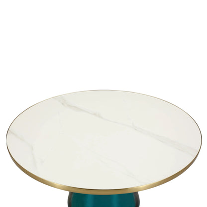 Tully Collection Coffee Table – Black/Gold Rim, Black Glass/Sintered Stone Top - Elax Furniture