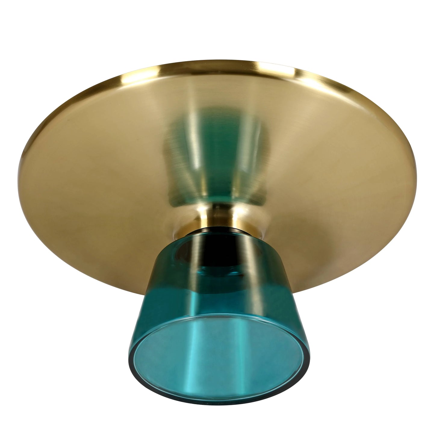 Tully Collection Coffee Table – Black/Gold Rim, Black Glass/Sintered Stone Top - Elax Furniture