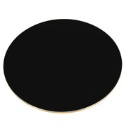 Tully Collection Coffee Table – Black/Gold Rim, Black Glass/Sintered Stone Top - Elax Furniture