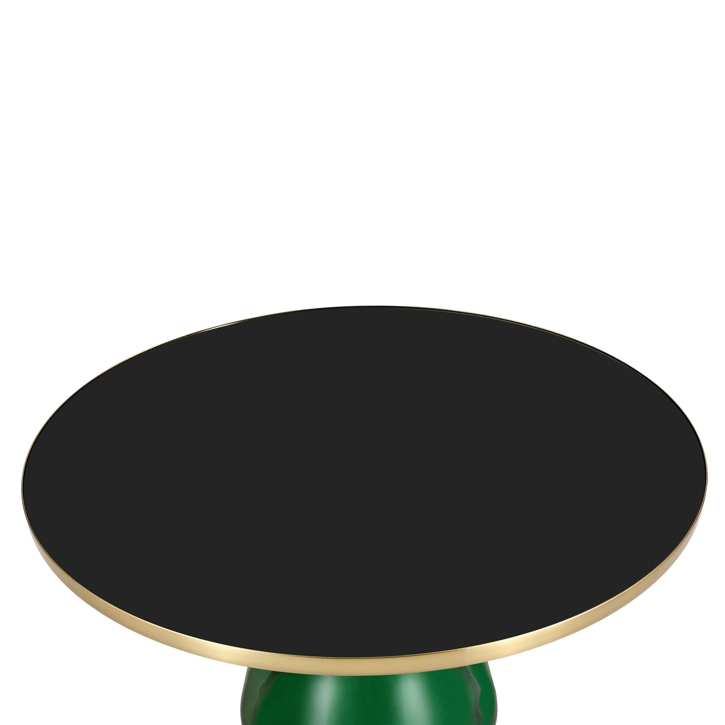 Tully Collection Coffee Table – Black/Gold Rim, Black Glass/Sintered Stone Top - Elax Furniture