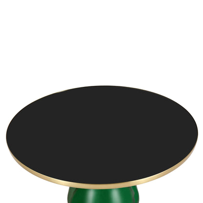 Tully Collection Coffee Table – Black/Gold Rim, Black Glass/Sintered Stone Top - Elax Furniture