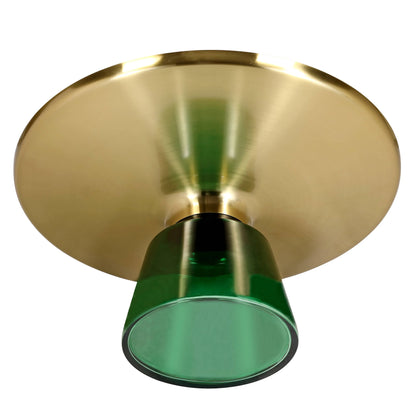 Tully Collection Coffee Table – Black/Gold Rim, Black Glass/Sintered Stone Top - Elax Furniture