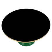 Tully Collection Coffee Table – Black/Gold Rim, Black Glass/Sintered Stone Top - Elax Furniture