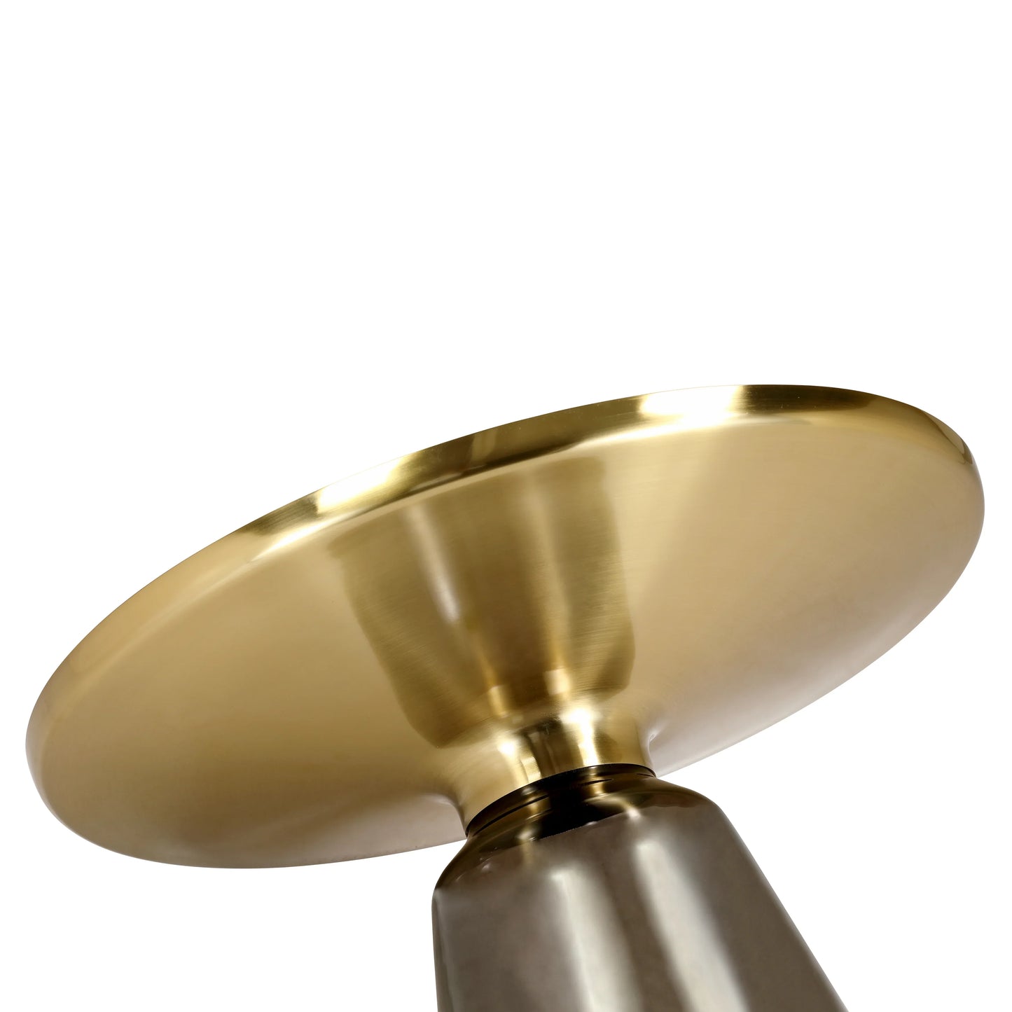 Tully Collection Coffee Table – Black/Gold Rim, Black Glass/Sintered Stone Top - Elax Furniture