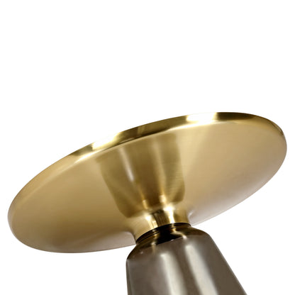 Tully Collection Coffee Table – Black/Gold Rim, Black Glass/Sintered Stone Top - Elax Furniture