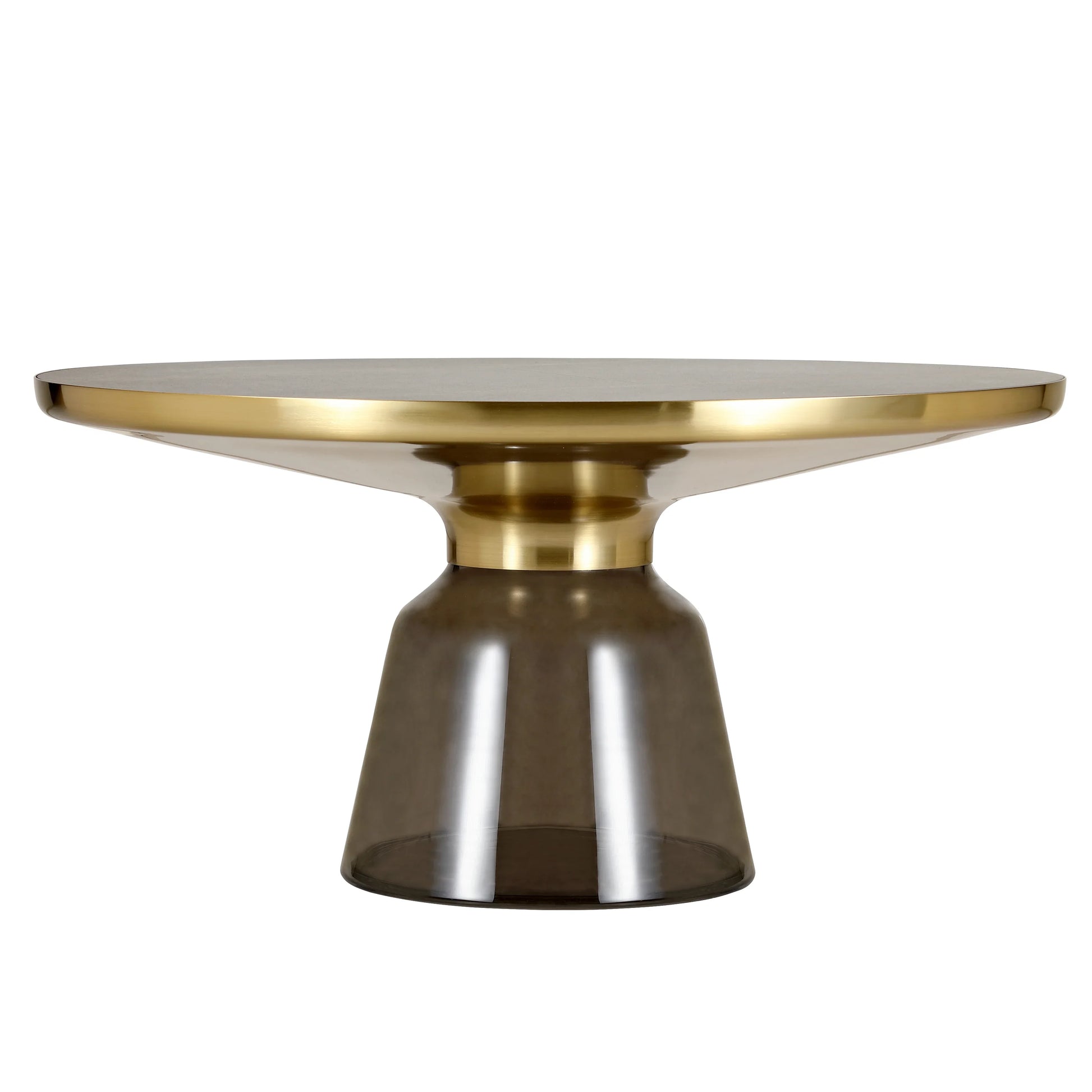 Tully Collection Coffee Table – Black/Gold Rim, Black Glass/Sintered Stone Top - Elax Furniture