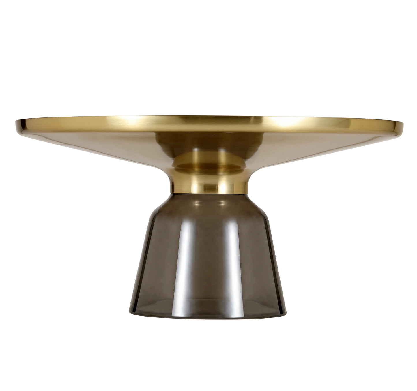 Tully Collection Coffee Table – Black/Gold Rim, Black Glass/Sintered Stone Top - Elax Furniture
