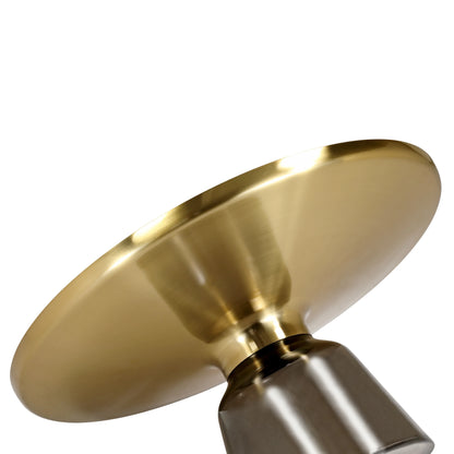 Tully Collection Coffee Table – Black/Gold Rim, Black Glass/Sintered Stone Top - Elax Furniture